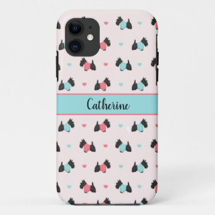 Scottish Terrier and Hearts iPhone 11 Case