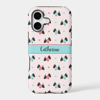 Scottish Terrier and Hearts iPhone 17 Case