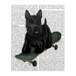 Scottish Terrier and Skateboard Acrylic Print