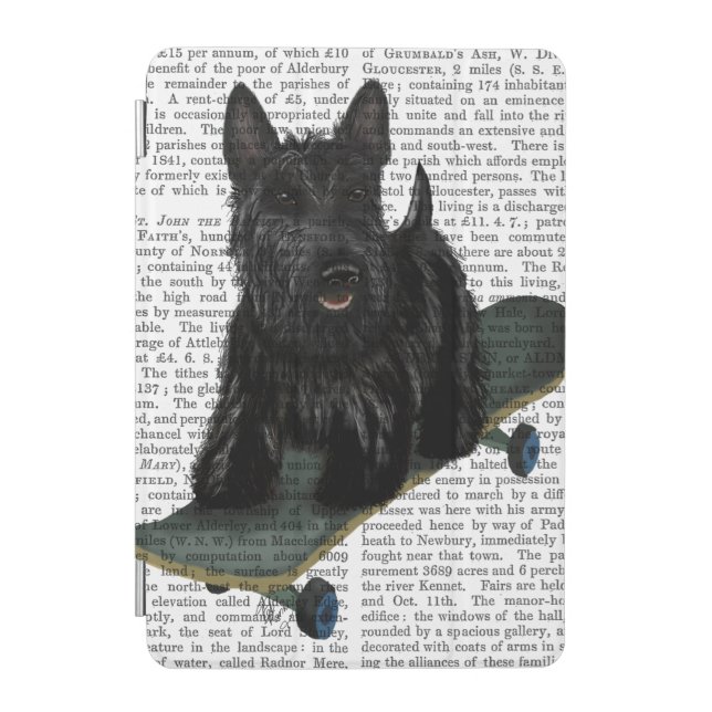 Scottish Terrier and Skateboard iPad Mini Cover (Front)