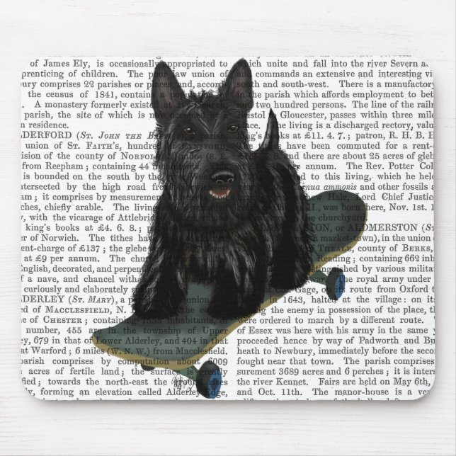 Scottish Terrier and Skateboard Mouse Pad (Front)