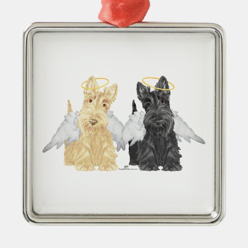 Scottish Terrier Angels Metal Ornament