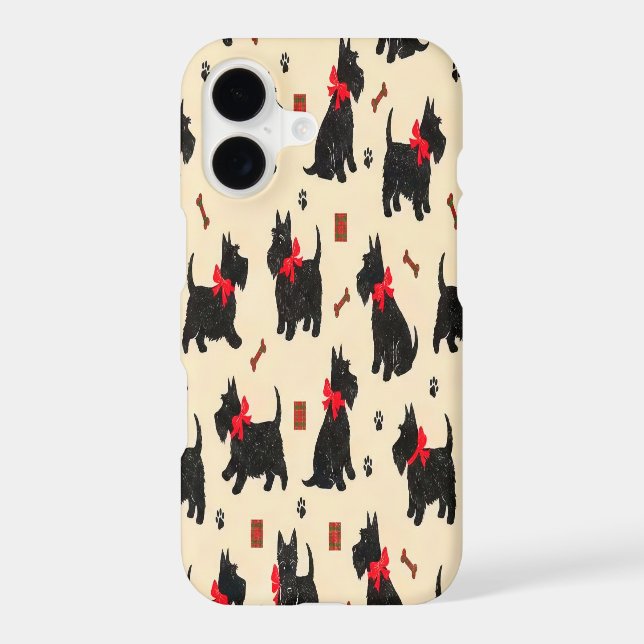 Scottish Terrier Apple iPhone Case (Back)