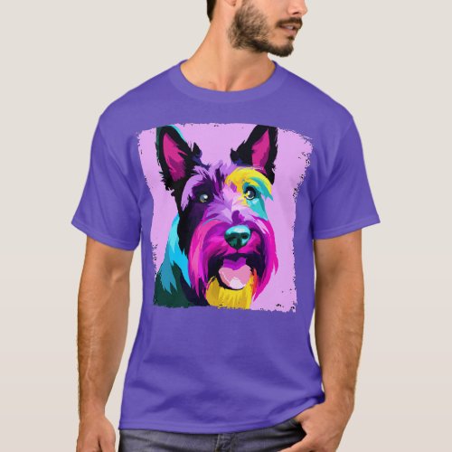Scottish Terrier Art Dog Lover Gifts 1 T_Shirt