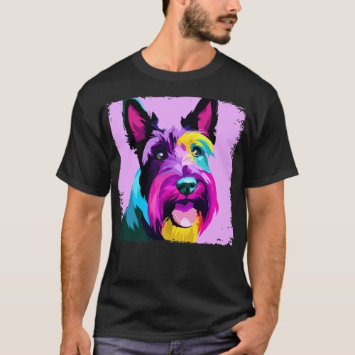 Scottish Terrier Art Dog Lover Gifts 1 T_Shirt