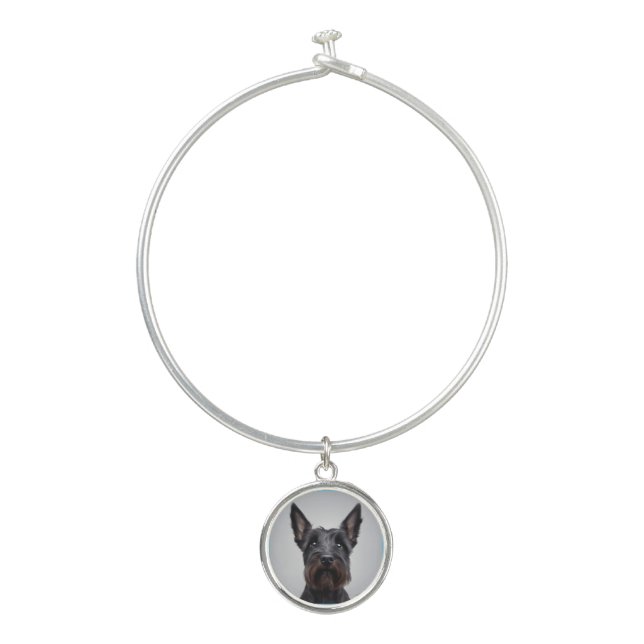 Scottish Terrier Bangle Bracelet (Front)