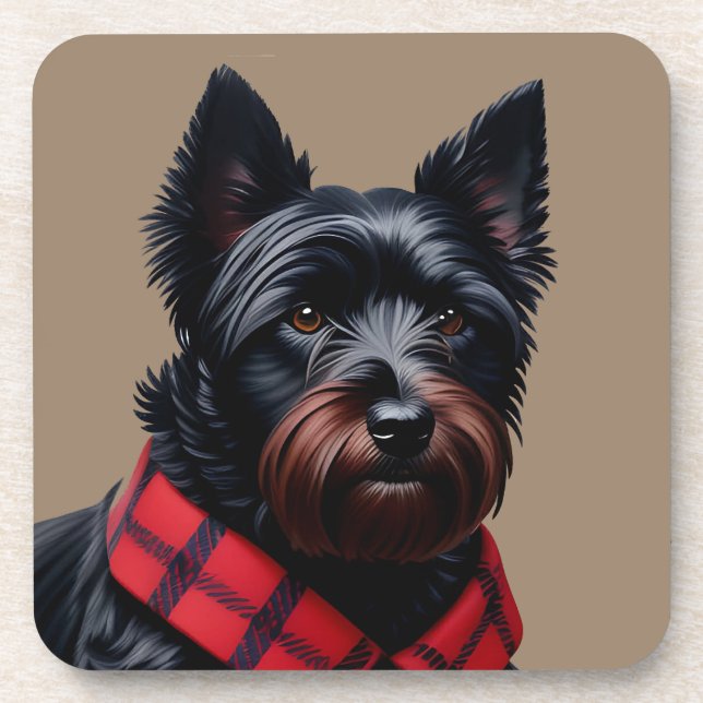 Scottish Terrier Beverage Coaster (Front)