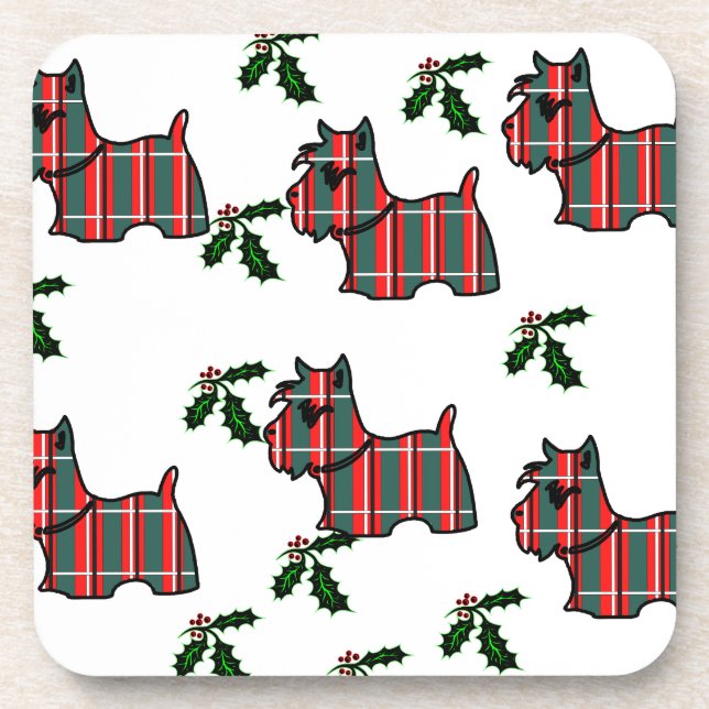 SCOTTISH TERRIER BEVERAGE COASTER (Front)