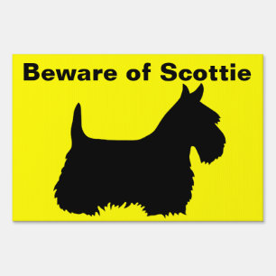 Scottish Terrier,  Beware of Scottie/dog Yard Sign
