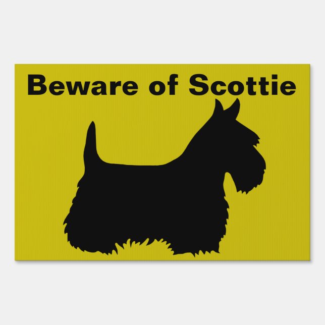 Scottish Terrier,  Beware of Scottie/dog Yard Sign (Front)