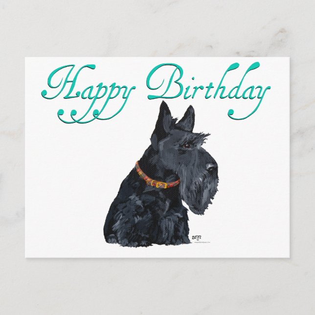 Scottish Terrier Birthday Card (Front)