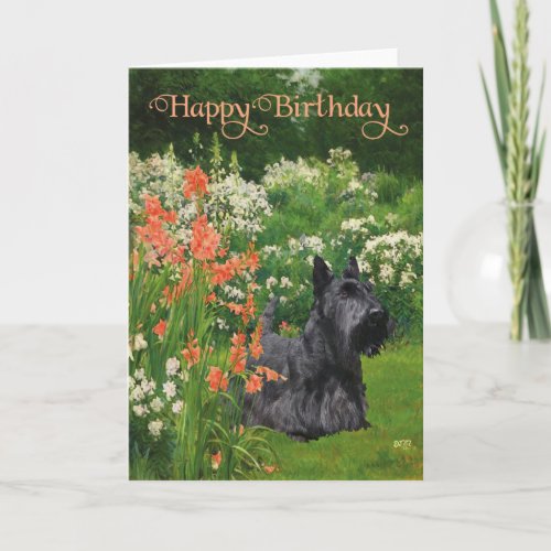 Scottish Terrier Birthday Card