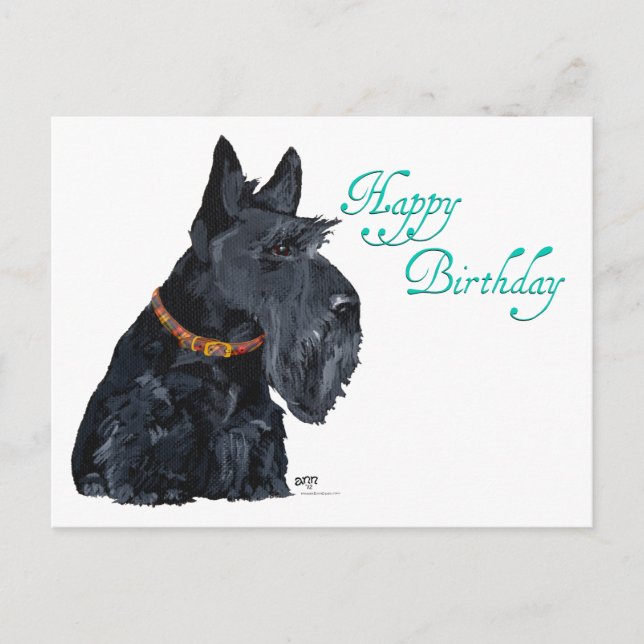 Scottish Terrier Birthday Card (Front)