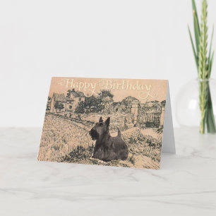 Scottish Terrier Birthday Card