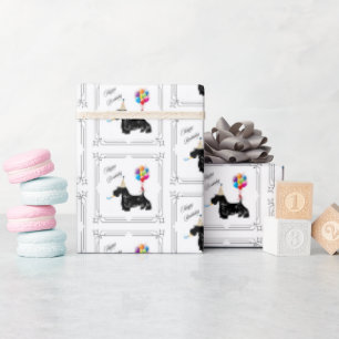 Scottish Terrier Birthday Wrapping Paper