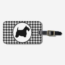 Scottish Terrier Black and White Houndstooth