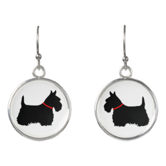 Scottish Terrier black, Celtic, Highland dog Earrings