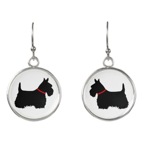 Scottish Terrier black Celtic Highland dog Earrings