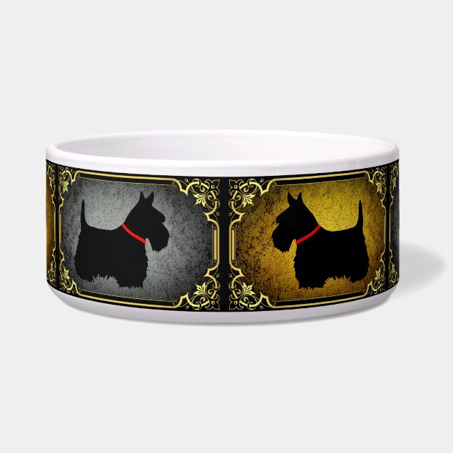 Scottish Terrier black dog highland cereal Soup Mu Bowl (Front)