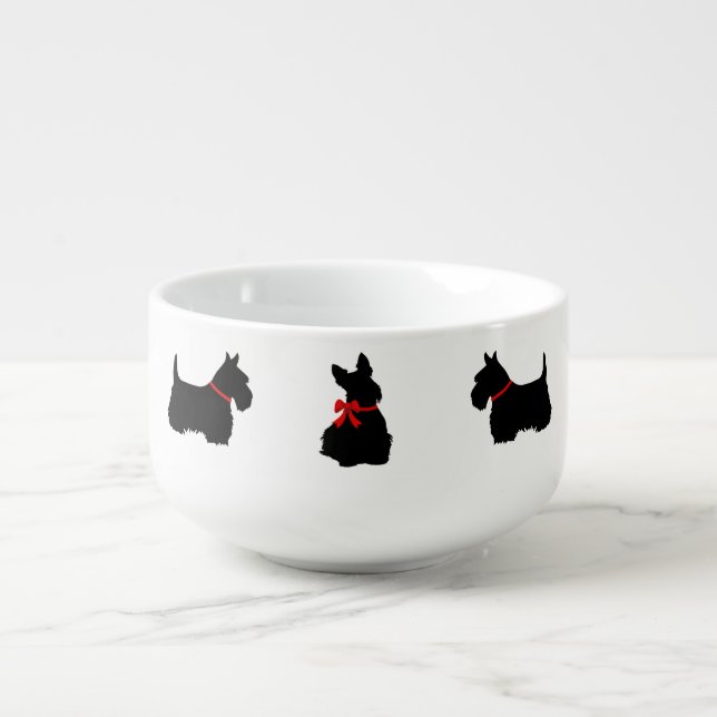 Scottish Terrier black dog highland cereal Soup Mu Soup Mug (Front)