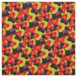 Scottish Terrier black, hearts, red/pink bow Fabric