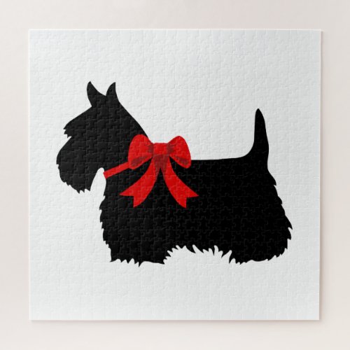 Scottish Terrier black sihouette heart676 piece Jigsaw Puzzle