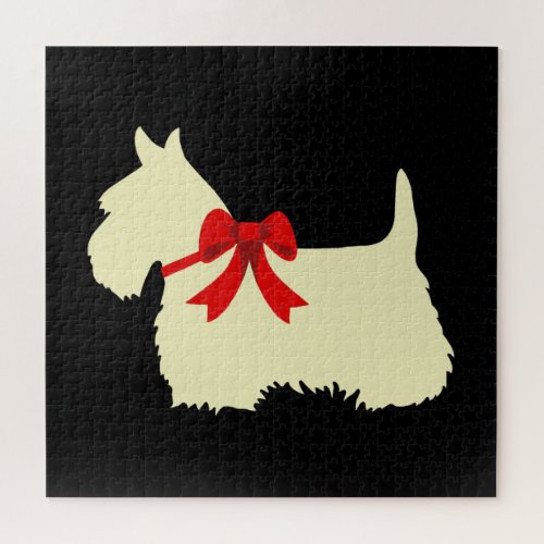 Scottish Terrier black sihouette heart676 piece Jigsaw Puzzle