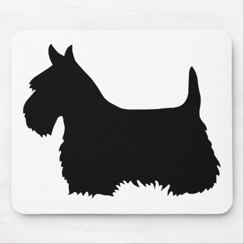 Scottish Terrier black silhouette Scotland dog Mouse Pad