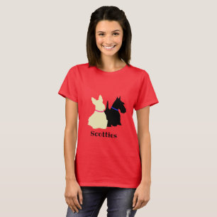 Scottish Terrier black sitting/standing silhouette T-Shirt