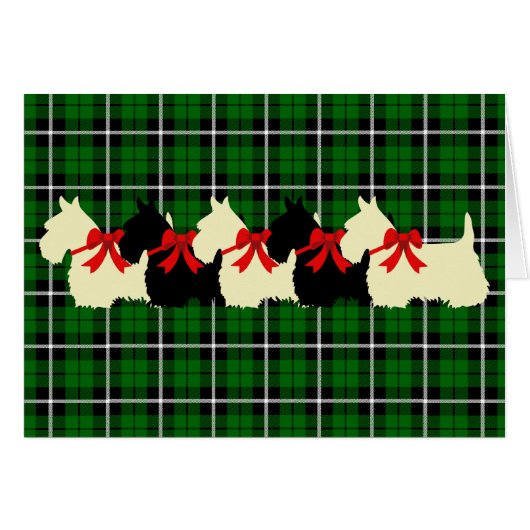 Scottish Terrier black/wheaten silhouette blank (Front Horizontal)
