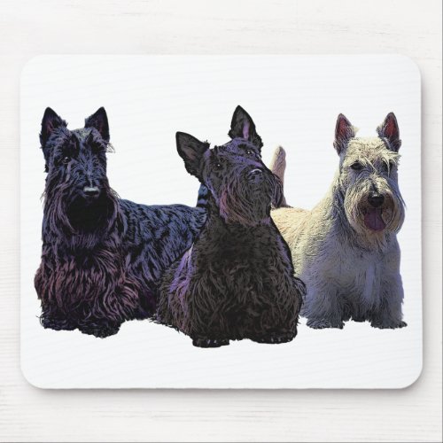Scottish Terrier blackwheaten trio black dog Mouse Pad