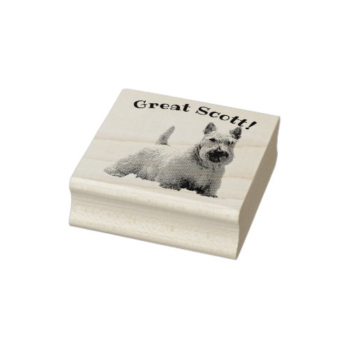 Scottish Terrier blackwhite Great Scott Rubber Stamp
