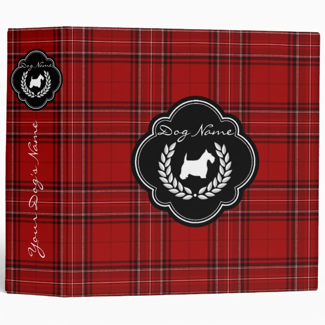 Scottish Terrier Brag Book Personalize 3 Ring Binder (Front/Spine)