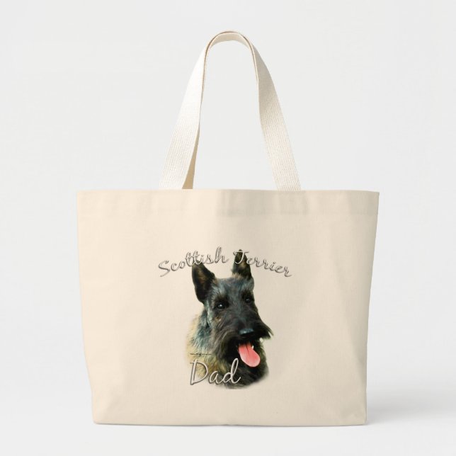 Scottish Terrier (brindle) Dad 2 Large Tote Bag (Front)