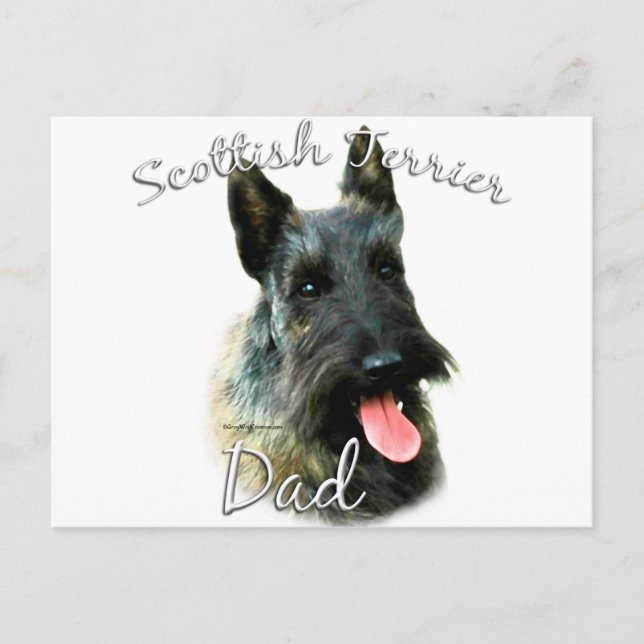 Scottish Terrier (brindle) Dad 2 Postcard (Front)
