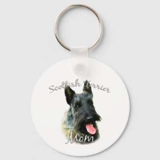 Scottish Terrier (brindle) Mom 2 Keychain