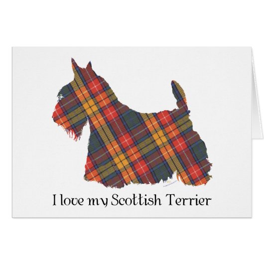 Scottish Terrier Buchanan Tartan Cards (Front Horizontal)