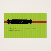Scottish Terrier Business Card or Pet Packaging (Back)