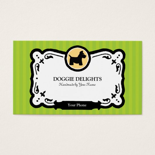 Scottish Terrier Business Card or Pet Packaging (Front)