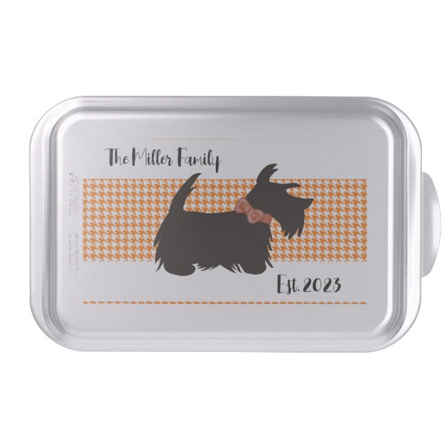 Scottish terrier Cake Pan, Personalized pan (Front)