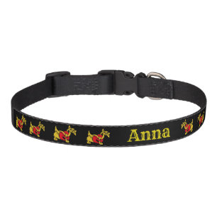 Scottish Terrier, celtic, red heart, change name Pet Collar
