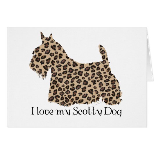 Scottish Terrier Cheetah Print Cards (Front Horizontal)