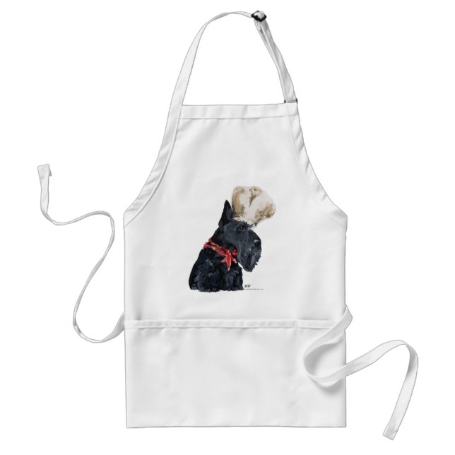 Scottish Terrier Chef Adult Apron (Front)