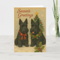 Scottish Terrier Christmas Card