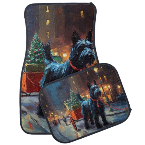 Scottish Terrier Christmas Festive Season  Car Floor Mat