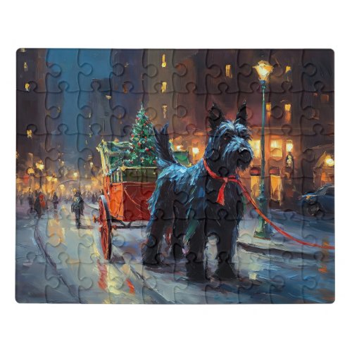 Scottish Terrier Christmas Festive Season  Jigsaw Puzzle