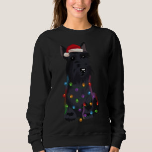 Scottish Terrier Christmas Lights Xmas Dog Lover Sweatshirt