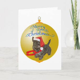 Scottish Terrier Christmas Ornament Holiday Card