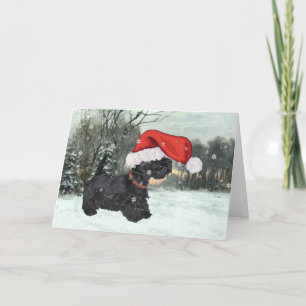 Scottish Terrier Christmas Snow Holiday Card