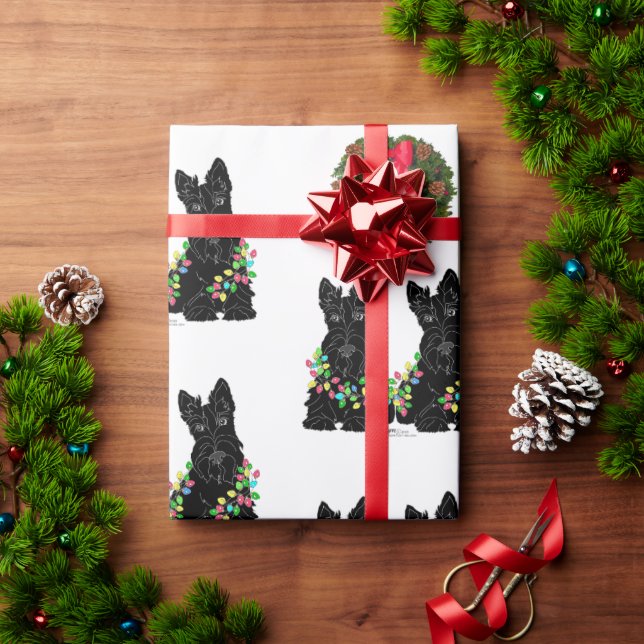 Scottish Terrier Christmas Wrapping Paper (Holiday Gift)